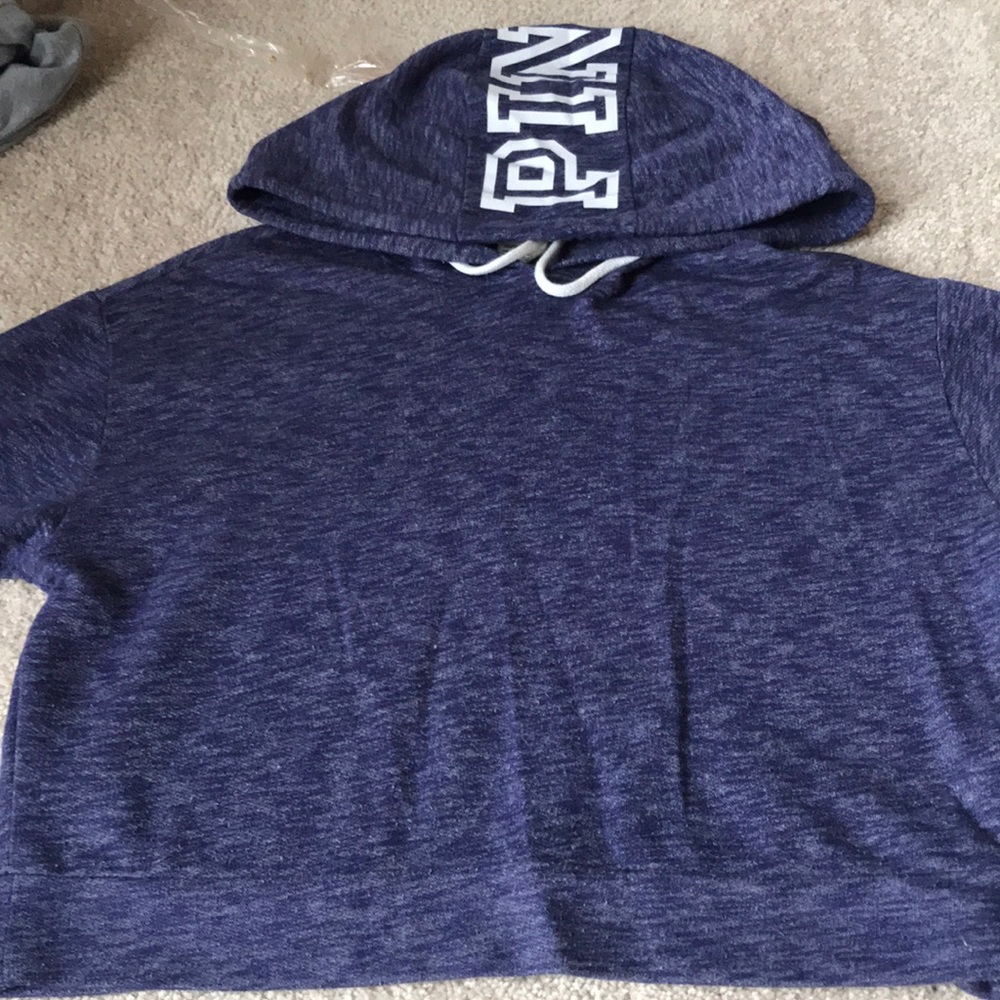 PINK purple crop sweatshirt